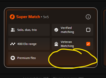 SisyphusCS's tweet photo. @Roo_CS2 @FACEIT just make it an option here, and maybe not an "active" sub but maybe a verified league history or within the last year type of thing https://t.co/5JqRPYYAd8