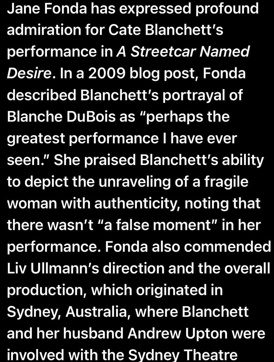 SafeNights_'s tweet photo. Cate’s performance in Streetcar, we always think about you https://t.co/eFGVAzVqhI