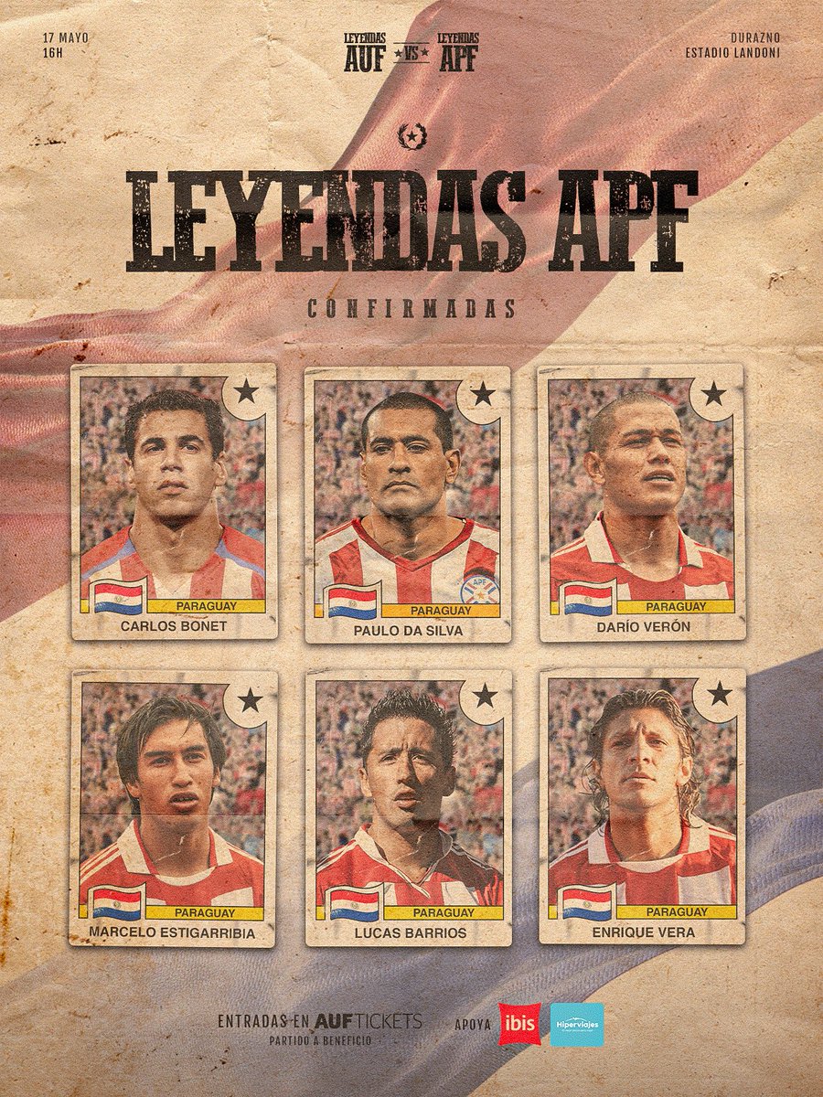 Uruguay's tweet photo. Se va completando el álbum para el duelo de 𝗟𝗘𝗬𝗘𝗡𝗗𝗔𝗦 que tendremos el domingo en Durazno a beneficio.

¡Entradas a la venta en https://t.co/vqqqTqsNYg! 🎟️ https://t.co/SibZ2JnYaR