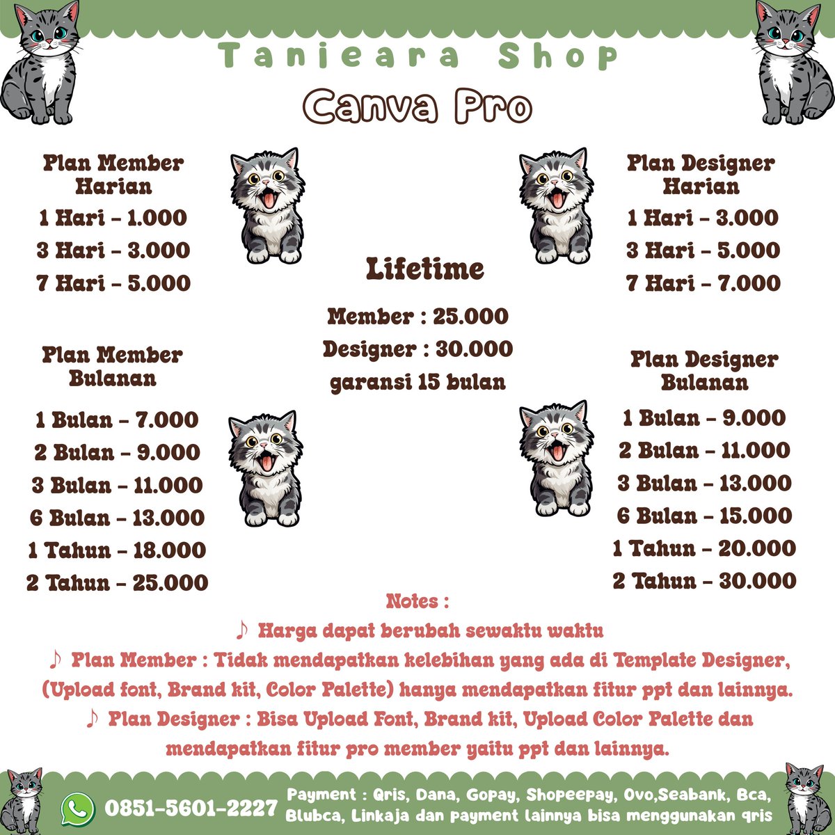 Tanieara | qris, fastresp wa & testi 200++ di bio tweet media
