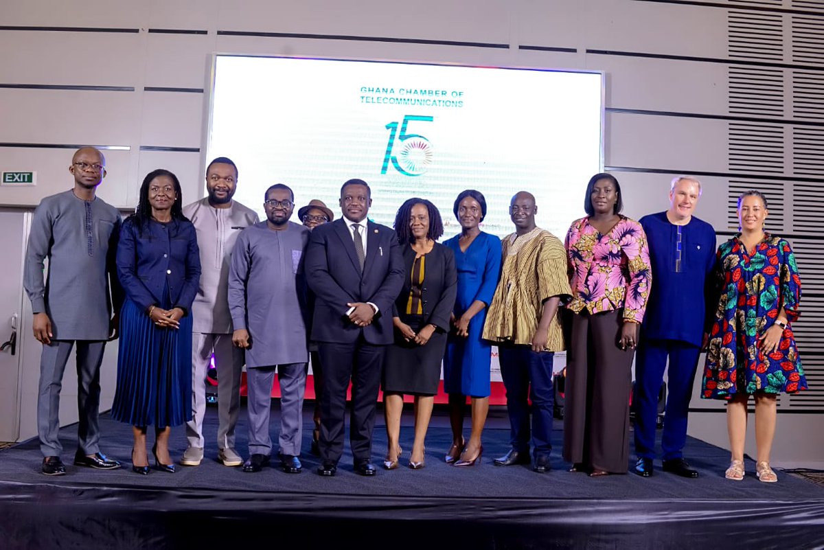 TelecomsChamber's tweet photo. Today, we officially launched the 15th Anniversary of the Ghana Chamber of Telecommunications alongside a timely GSMA Workshop on Spectrum Auction Design &amp; Pricing Strategy, shaping conversations on policy, investment, connectivity &amp; Ghana’s digital future.#GCT@15 #GSMA #Spectrum https://t.co/s1xhLK2Pfk