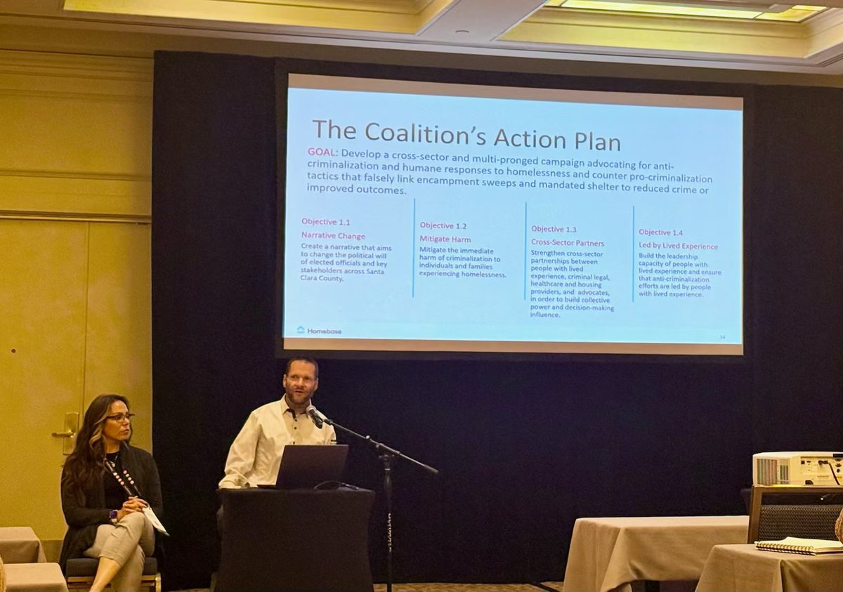 DSTNHome's tweet photo. Today Destination: Home’s Chad Bojorquez joined Homebase’s Saadiqah Islam and LEABsv’s Elizabeth Colorado at the Housing First Partners Conference to share strategies for people-centered and data-driven narrative change to support #HousingFirst. #HFPC2026 https://t.co/YU8sd4gQf9