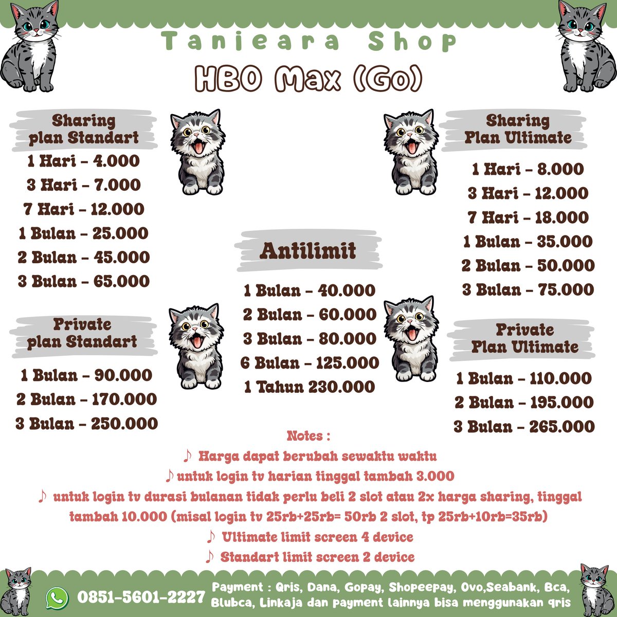 Tanieara | qris, fastresp wa & testi 200++ di bio tweet media