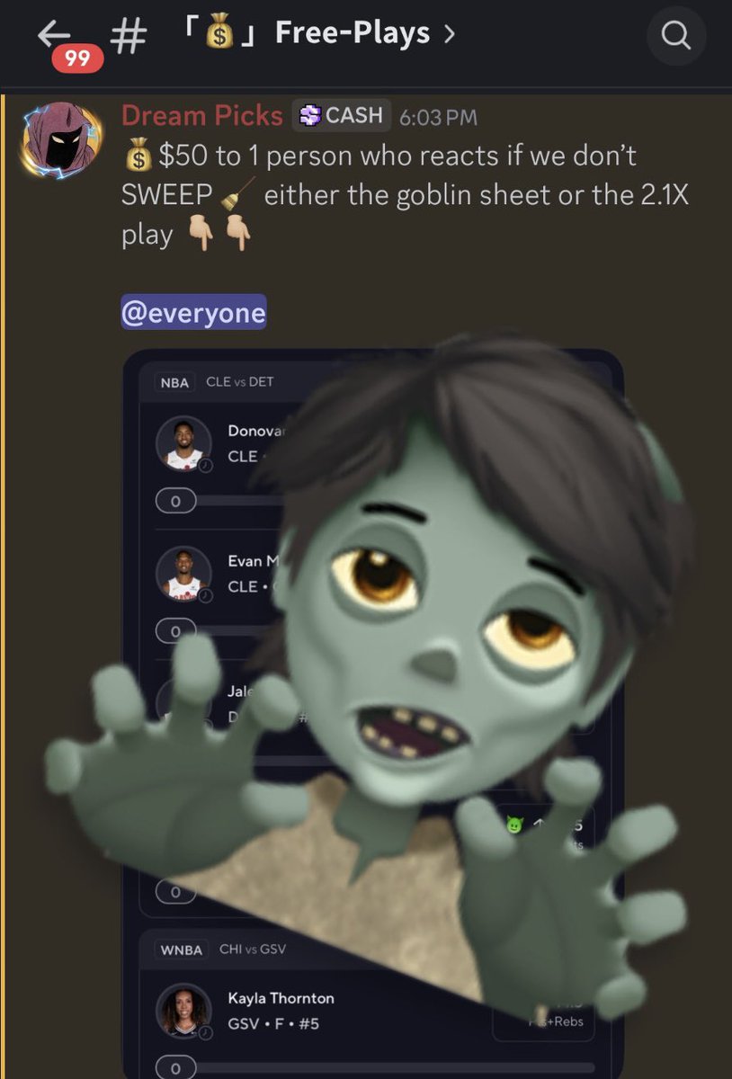 DreamPicksVIP's tweet photo. IM FEELING GOOD TODAY💰‼️

RUN some Likes💜 &amp; RT 🔁 IF I SHOULD DO A BIG GIVEAWAY TN💰 

🚨Btw FOR FREE, you can get NOW: 👇🏼

- FREE double money Play🏦
- FREE Goblin Sheet 🧟
- FREE Giveaway💰

All in our FREE DISCORD group!!!!
⬇️⬇️⬇️⬇️⬇️⬇️⬇️

https://t.co/md5ojMhwJp https://t.co/cWCBplIJNT