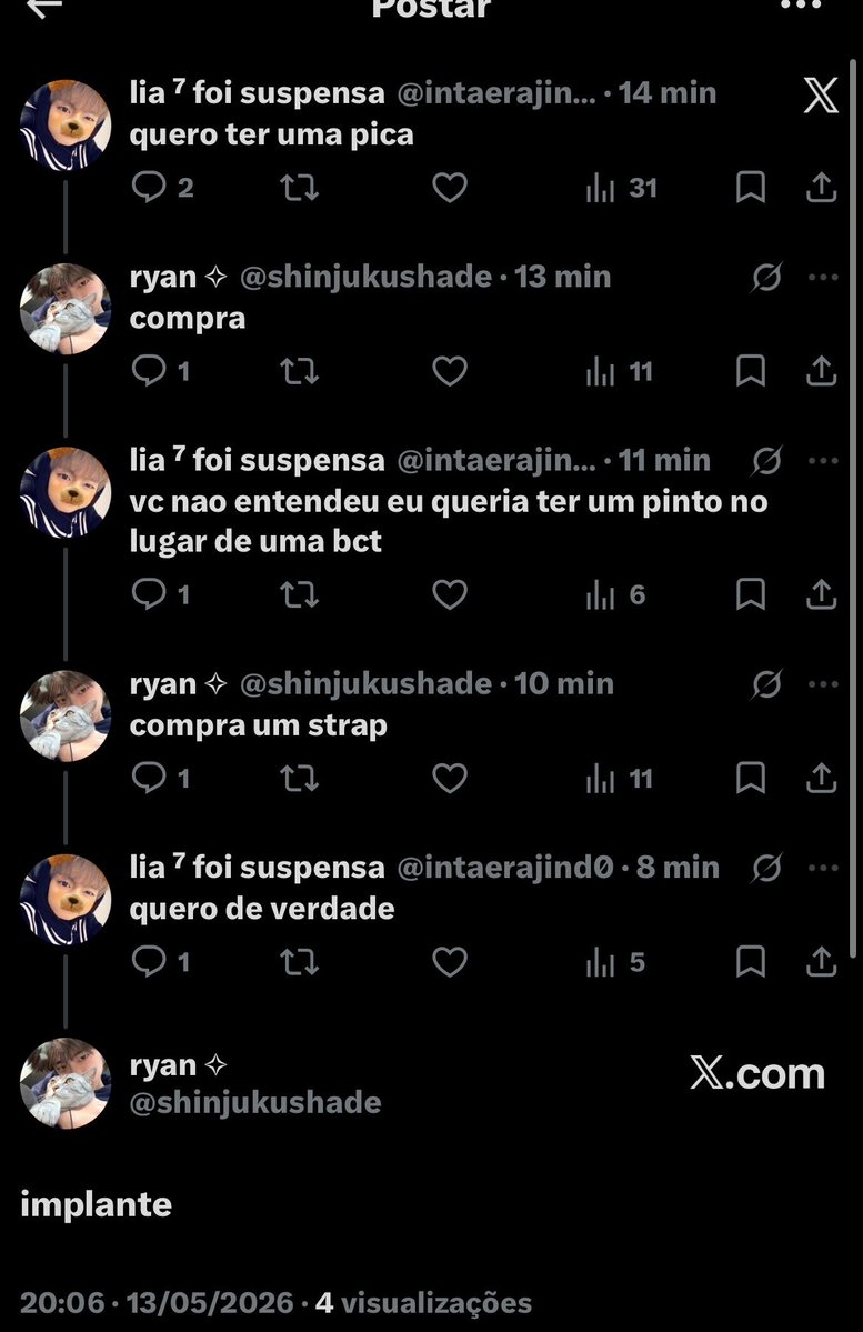 lia ⁷ foi suspensa tweet media