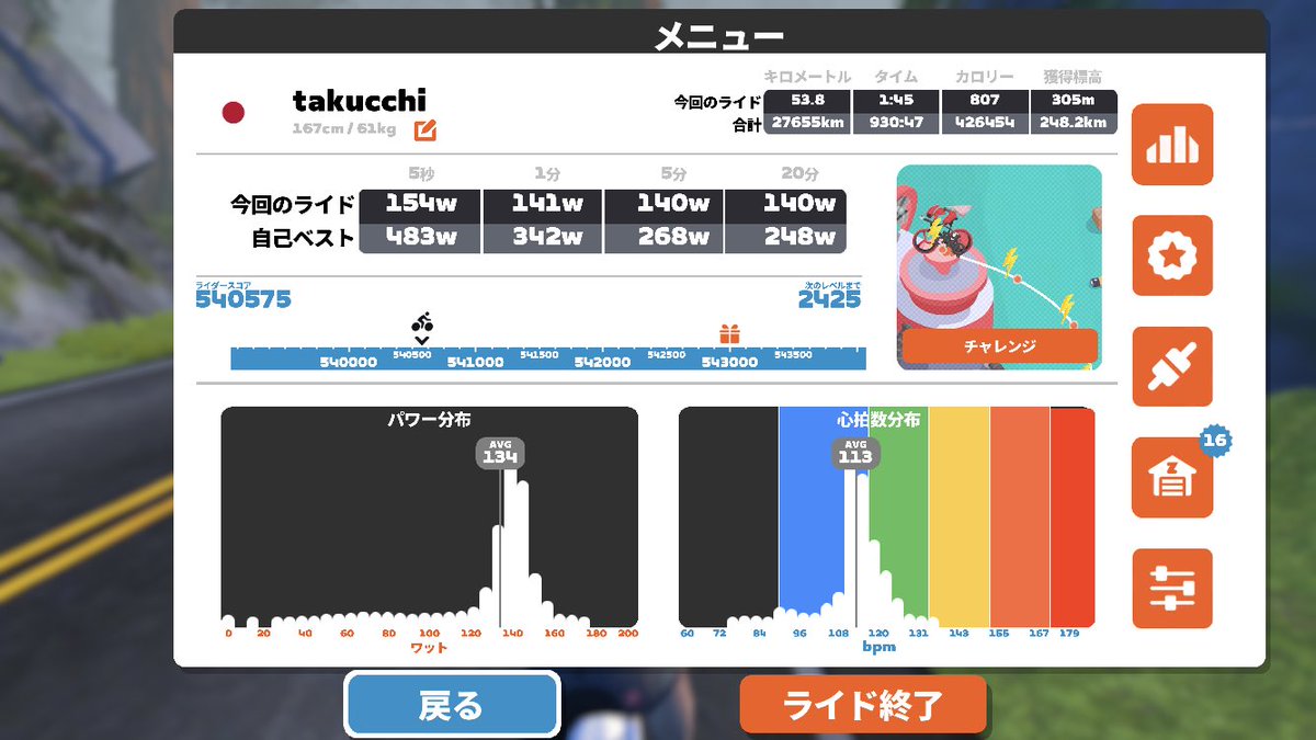 今日もZ2🚴‍♂️今できることを確実に💪 #ロードバイク #Zwift