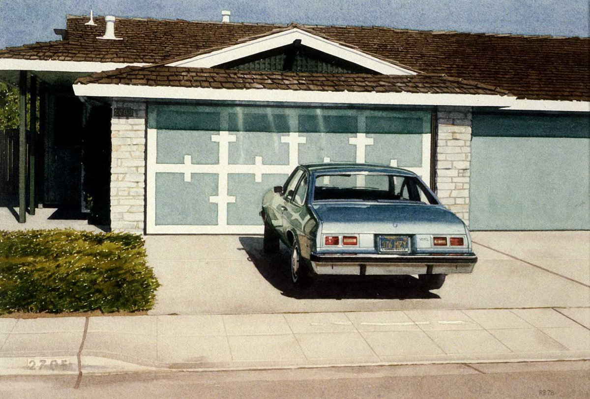 NathanFrancis__'s tweet photo. 🎨 #RobertBechtle, American photorealist painter, was #BOTD 14 May 1932. #Art #Painting https://t.co/6nCwpCioYX