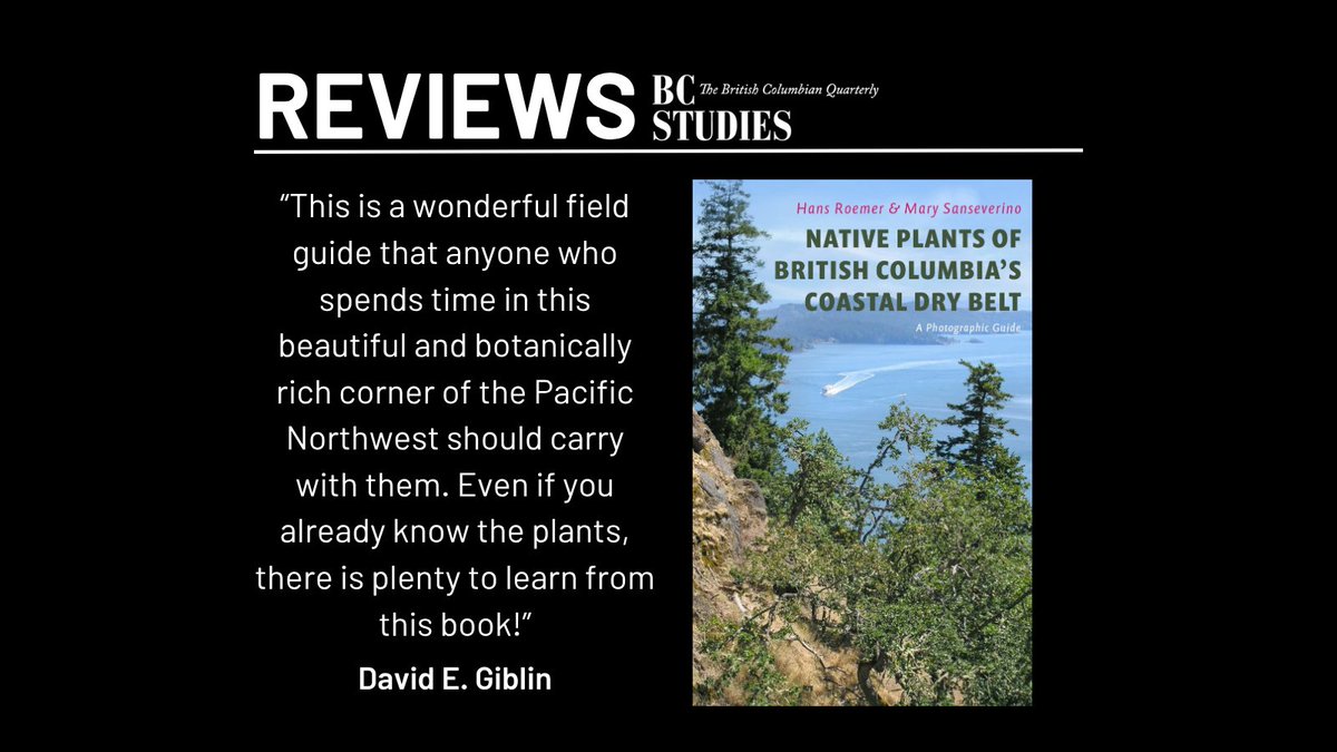 BCstudies's tweet photo. Book review in our upcoming issue no. 229 (Spring 2026): Native Plants of British Columbia’s Coastal Dry Belt by Hans Roemer and Mary Sanseverino (@Harbour_Publish).

Reviewed by David E. Giblin (@UWBiology).

Read: https://t.co/wd3l33sDxV

#bcstudies #229 #bookreview #botany https://t.co/dhAJ2h2w2P