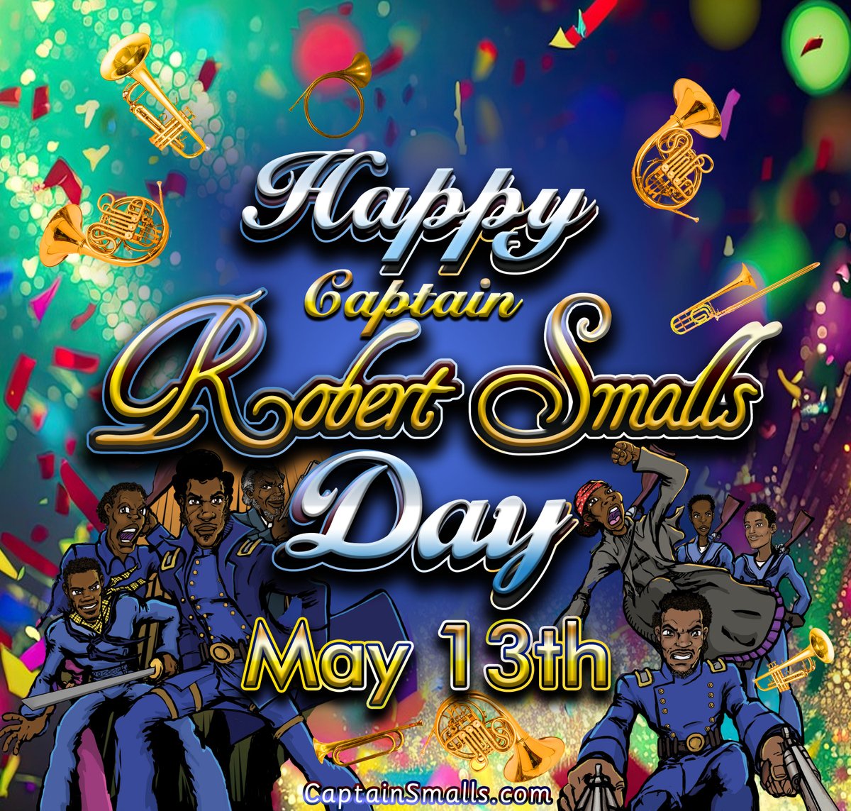 MassUpdater's tweet photo. Robert Smalls Day honors Robert Smalls, who commandeered a Confederate ship to freedom. 

Learn more about Smalls in "Captain Robert Smalls: The Greatest Civil War Hero" by DaShan Thomas 
https://t.co/NR1CMFULUI 

#RobertSmalls #BlackHistory365 #CivilWarHistory #BlackExcellence https://t.co/CbDQfH9KSH