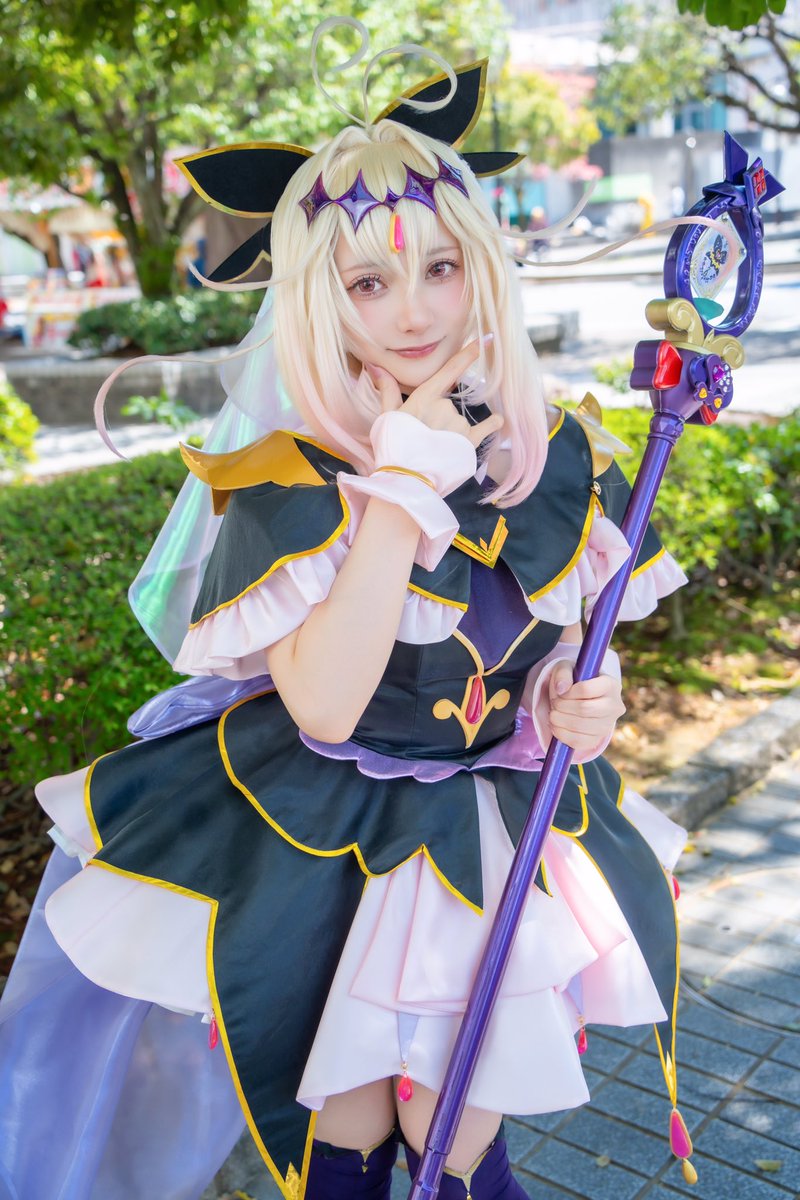 Photo_NoRi3's tweet photo. 最強なのよ、覚悟するのね♪

名探偵プリキュア！ / キュアアルカナ・シャドウ
Model: 🌸尊みを感じて桜井🌸さん（@angelia_lapin ）
#高知アニクリ祭2026 
#尊みちゃん https://t.co/OxD801rALP