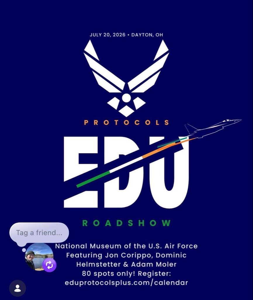 DHelmEDU's tweet photo. We are thrilled to be at the Air Force museum this summer in Dayton! @eduprotocols 

https://t.co/N1wDqaAEaf https://t.co/bv6vbsajuQ