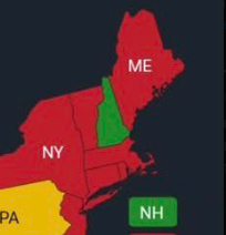 ColeArkenach's tweet photo. @rierikawaii A lone state of reason surrounded by insanity. The only thing New Hampshire is less good on is marijuana. Even then, we are great otherwise.

Love NH. https://t.co/V7qr45H0qZ