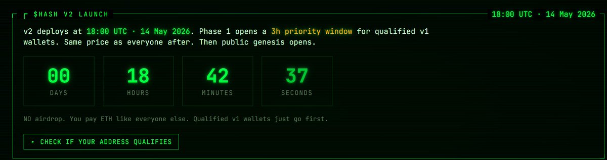 hash256dotorg's tweet photo. Quick informational post

You can check if you are eligible by clicking on "check if your address qualifies" and then pasting your wallet. https://t.co/tXfB2eTRMz