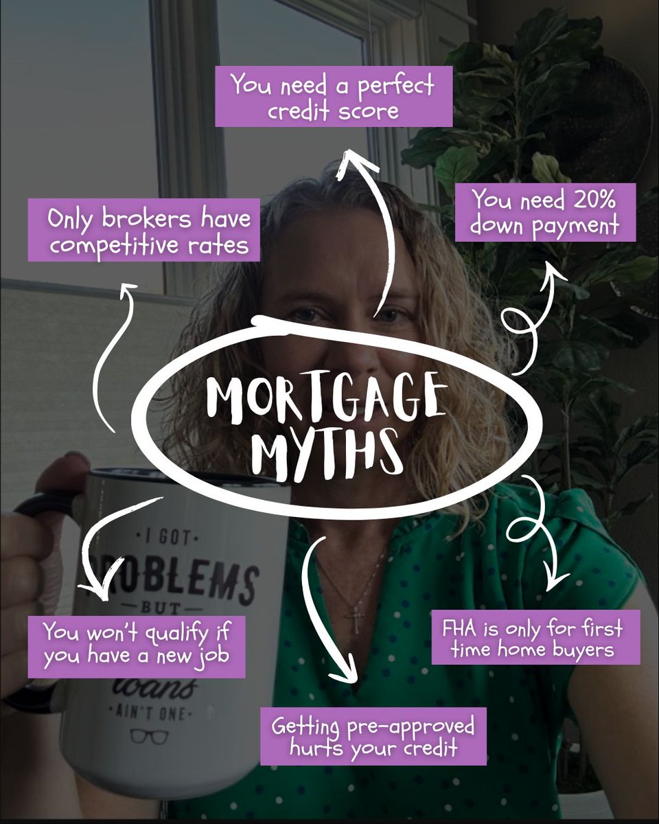 amberlampe's tweet photo. Buying a home doesn’t always require perfect credit, a huge down payment, or having everything figured out.

Sometimes the biggest obstacle isn’t qualification. It’s misinformation.

#MortgageMyths #HomeBuyingTips #FirstTimeHomeBuyer #RealEstatetips #Homeownership https://t.co/Z93GHw28vk