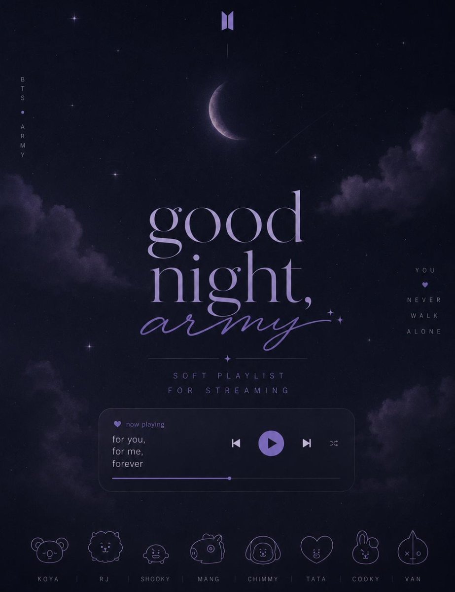 OjitosBambiii's tweet photo. ARMY! En 40 minutos comienza un nuevo rastreo, te dejo algunas opciones de playlists nocturnas que puedes usar.
Bonita noche 💜🌙

MAIDENS OF ARIRANG 
https://t.co/bcUjY46qQq

FULL ARIRANG: C (SIN SWIM)
https://t.co/mGw2bJAFny

NIGHT ARIRANGHOLIC E
https://t.co/qqJukEyxeM https://t.co/brIH0sqUhG