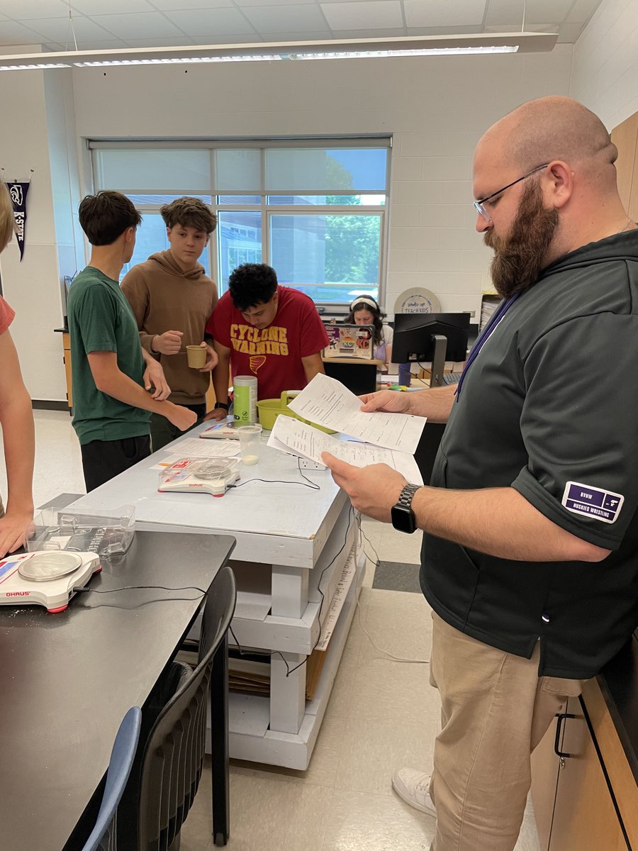 BVNW_Educators's tweet photo. This week physical science students in Mr. Blackburn, Ms. Heiman &amp; Mr. Smith’s classes did mass to volume conversions &amp; then used stoichiometry to scale down a cake recipe to make single-serving microwave cakes. What a delicious review! https://t.co/gkC5Kiu7Vt