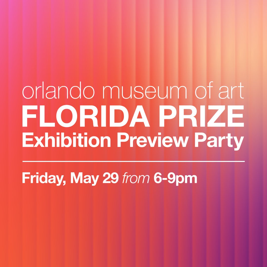 omaorlando's tweet photo. At the Florida Prize Preview Party, you get:
→ First look at 12 artists' work
→ Chef bites inspired by the art
→ Live $20K prize announcement
→ A vote in the People's Choice Award

May 29 | 6–9 PM | Orlando Museum of Art

Grab your ticket: https://t.co/if892UoPaN https://t.co/ZUYVeqQKCq