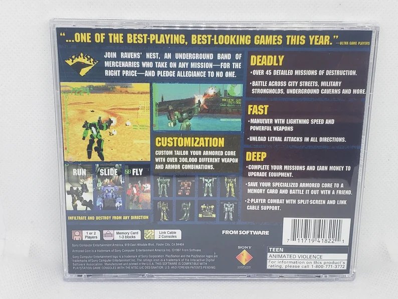 PTNQ's tweet photo. @MrRedEye75 Read the back of the CD case for AC1, 1v1 battles with your custom mech vs a friend was a selling point. Its always been both a pve and a pvp game... https://t.co/4ILcRau5MO