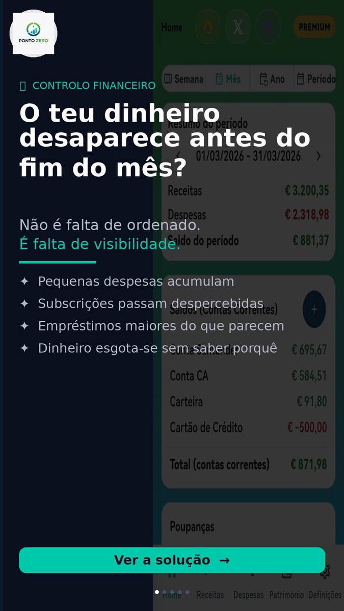 PontoZeroApp's tweet photo. O teu dinheiro desaparece antes do fim do mês? 💸

https://t.co/PIfzcuakMq

#PontoZero #FinançasPessoais #ControloFinanceiro #LiteraciaFinanceira #Portugal https://t.co/mEXdXqJSte