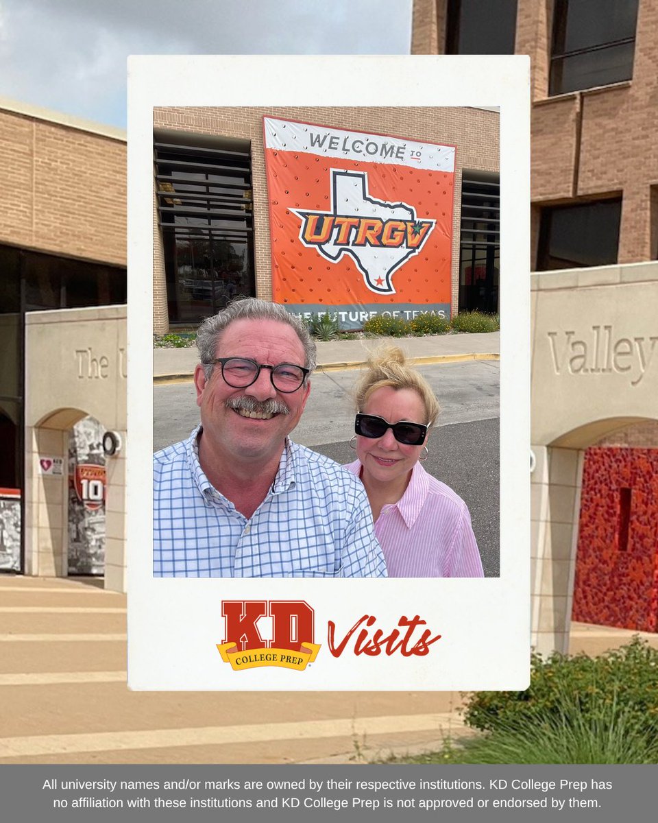 KDCollegePrep's tweet photo. Karen and David recently made their way down to the southernmost tip of Texas to visit @utrgv. Founded in 2013, this college is one of the newest and fastest-growing universities in the nation.

#KDVisits #CollegeSearch #UTRGV https://t.co/XYW9aTu8XQ