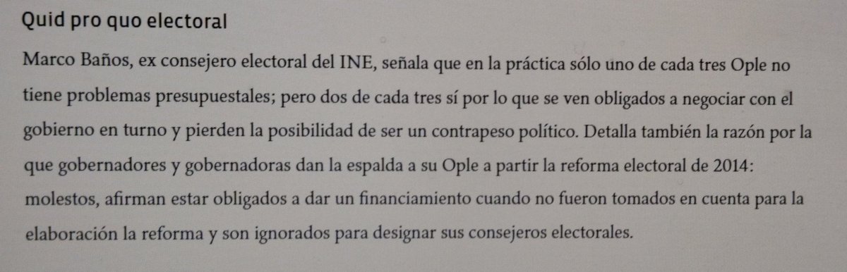 ReporteraErikaF's tweet photo. Xq se enojaron gobernantes de estados con #reformaelectoral 2014 y #oples pagaron el costo? @MarcoBanos
Contexto: #EleccionesMexico2027
Investigación publicada hoy en @nexosmexico Leer aquí:
https://t.co/sT5NVwCohF https://t.co/a5ZyFmjPJA