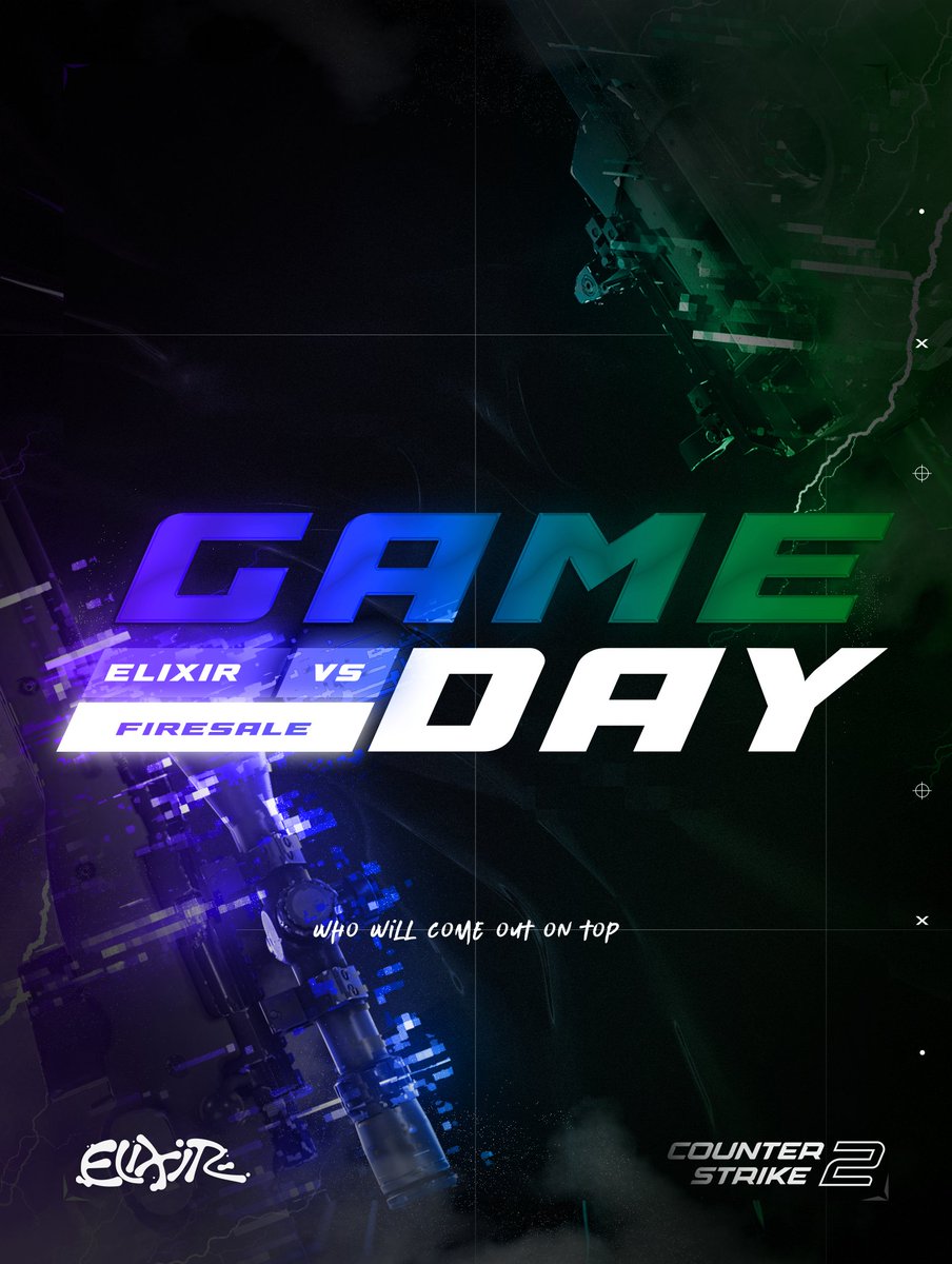 ElixirXP_'s tweet photo. ⚔️ GAME DAY ⚔

Join us in an hour for our next match against #FireSale (5-5) in the @ESEA Advanced Season! 

🆚: #FireSale
🕢: 7:30 PM CST 
📺: https://t.co/6mqtDvbLjP
🎙️:  @dedmise 

#ElixirEffect | #ElixirCS2 📷 🧪 https://t.co/D7wiEMfRFH