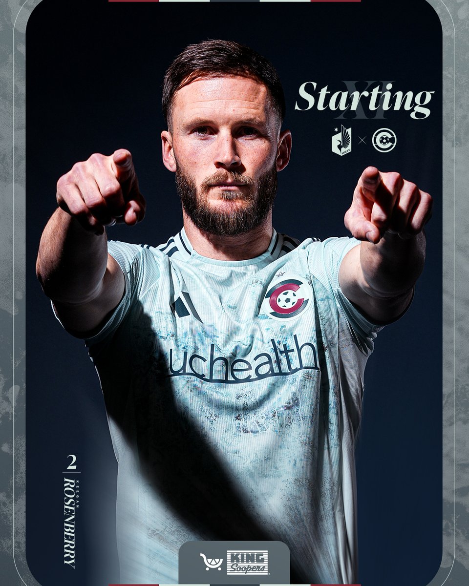 ColoradoRapids's tweet photo. 𝐒𝐓𝐀𝐑𝐓𝐈𝐍𝐆 𝐗𝐈

🆚: Minnesota United FC
🏟️: Allianz Field
⏰: 6:30 PM MT
📺: https://t.co/TAkAIUkMad
📱: https://t.co/qnwufK32Nr 
📻: @AltitudeSR AM950
📰: https://t.co/Y3GVCZXTNv
🤝: @MyKingSoopers https://t.co/TkbyD3aZpV