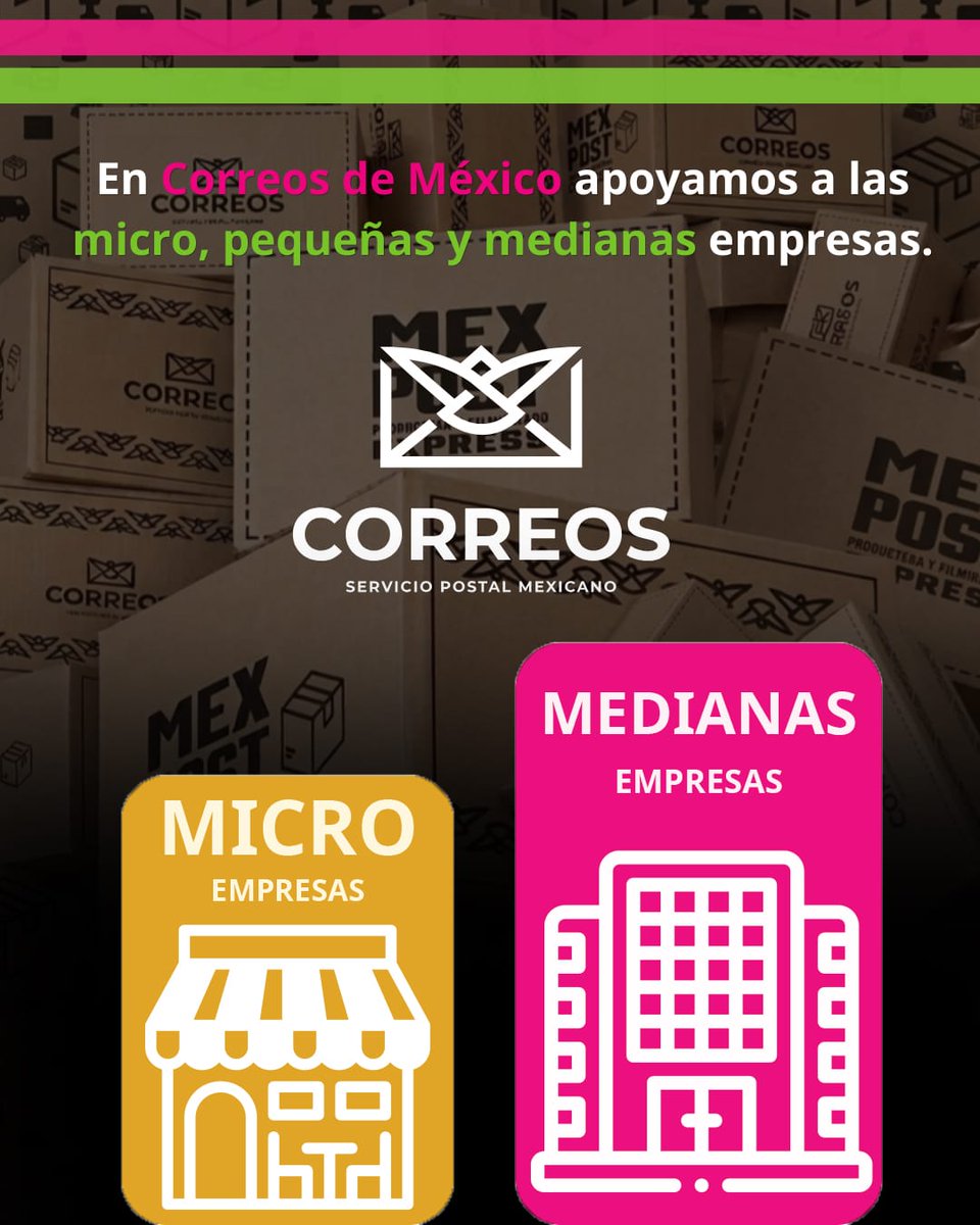 CorreosdeMexico's tweet photo. Sí tienes un emprendimiento y deseas hacerlo crecer, en #CorreosDeMéxico tenemos una gama de servicios que creamos para que tus productos lleguen a todo el país. Acércate a una de nuestras oficinas postales y asesórate con nuestro personal. https://t.co/1ioRJ0Eesg