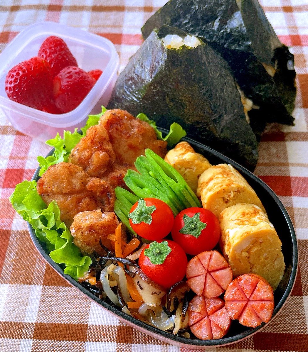 おねぎ様　リクエスト おはよぉ〜 #お弁当 #お弁当記録 #娘弁当 今日は朝から忙しい‥ (そうい