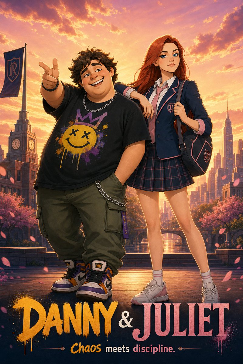 Anime Duo School Poster