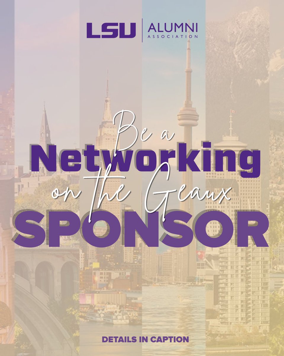 AlumniLSU's tweet photo. Tigers hiring &amp; supporting Tigers. 🐯

Networking on the Geaux is bringing LSU alumni together across seven cities to create real connections &amp; real opportunities, from recent grads to seasoned professionals.

Find an event near you. https://t.co/nF0qpsWWqk

#networkingonthegeaux https://t.co/WzqqwHSGva