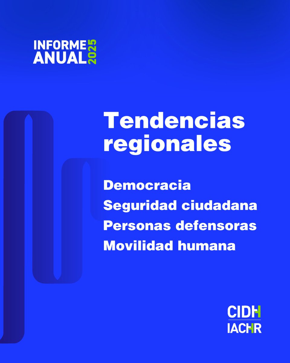 CIDH's tweet photo. El monitoreo regional permite entender el  contexto de los derechos humanos en 32 países, destacando puntos críticos, respuestas estatales y dinámicas que marcan el rumbo en la región. 

Consulta los hallazgos por país en el Capítulo 4A del #InformeAnual2025CIDH.

👉📚🔗https://t.co/PxU5NICGVo
👉📲🔗https://t.co/06C9HqoP6B Ver menos