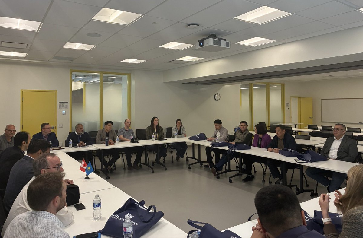 KZEmbassyCA's tweet photo. The delegation of the Akmola Region visited Olds College and toured the Olds Smart Farm facility.
The Canadian experience in precise and digital agriculture presents valuable opportunities for future cooperation with Kazakhstan 🇰🇿🇨🇦
#Kazakhstan #Canada #SmartFarm #AgTech #OldsCollege Innovation Agriculture