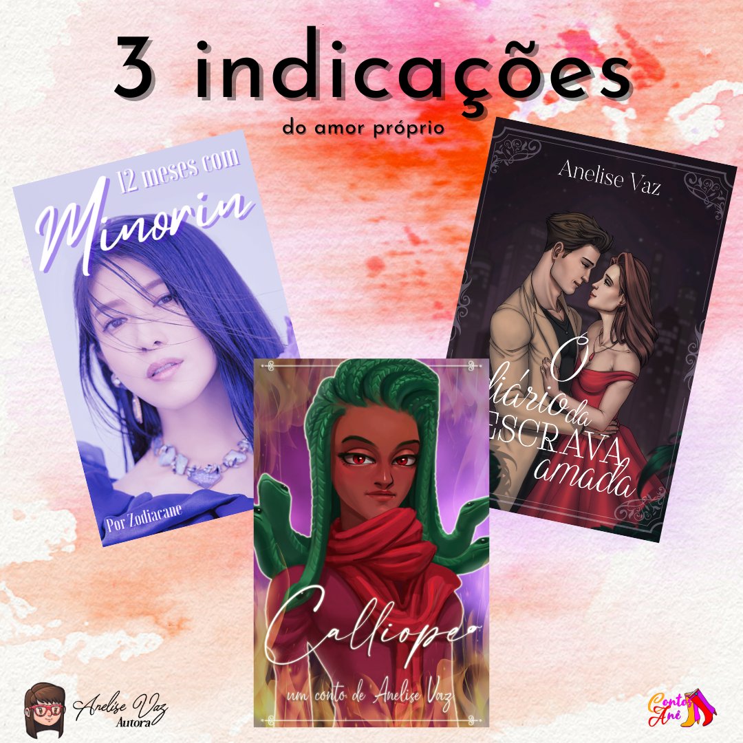 contosane's tweet photo. 🩷 3 indicações: 12 Meses com Minorin, Calliope, O Diário da Escrava Amada;
💜2 Quotes favoritos: Entre os Punhos e a Arena, Essência Adormecida; https://t.co/vezQUQuZGb