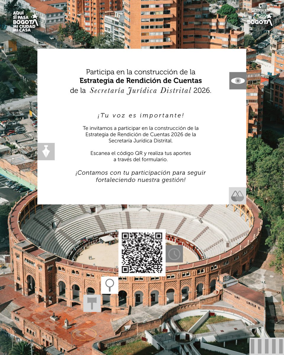 juridicadistri's tweet photo. ¡Tu voz es clave para fortalecer la participación ciudadana!

Queremos invitarte a participar en la construcción de nuestra Estrategia de Rendición de Cuentas 2026. 

Diligencia unas breves preguntas y sé parte de este proceso de creación colectiva 👉🏼 https://t.co/HFmEpj88Jb https://t.co/UkPxQakAze