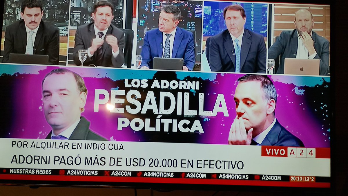 Efectoiguacel's tweet photo. Nuevos gastos de #Adorni de 20.000 U$D pagados en efectivo por el alquiler de la casa del country "Indio Cue". FIN #AdorniAlHorno HILO https://t.co/qfSeId4pgT