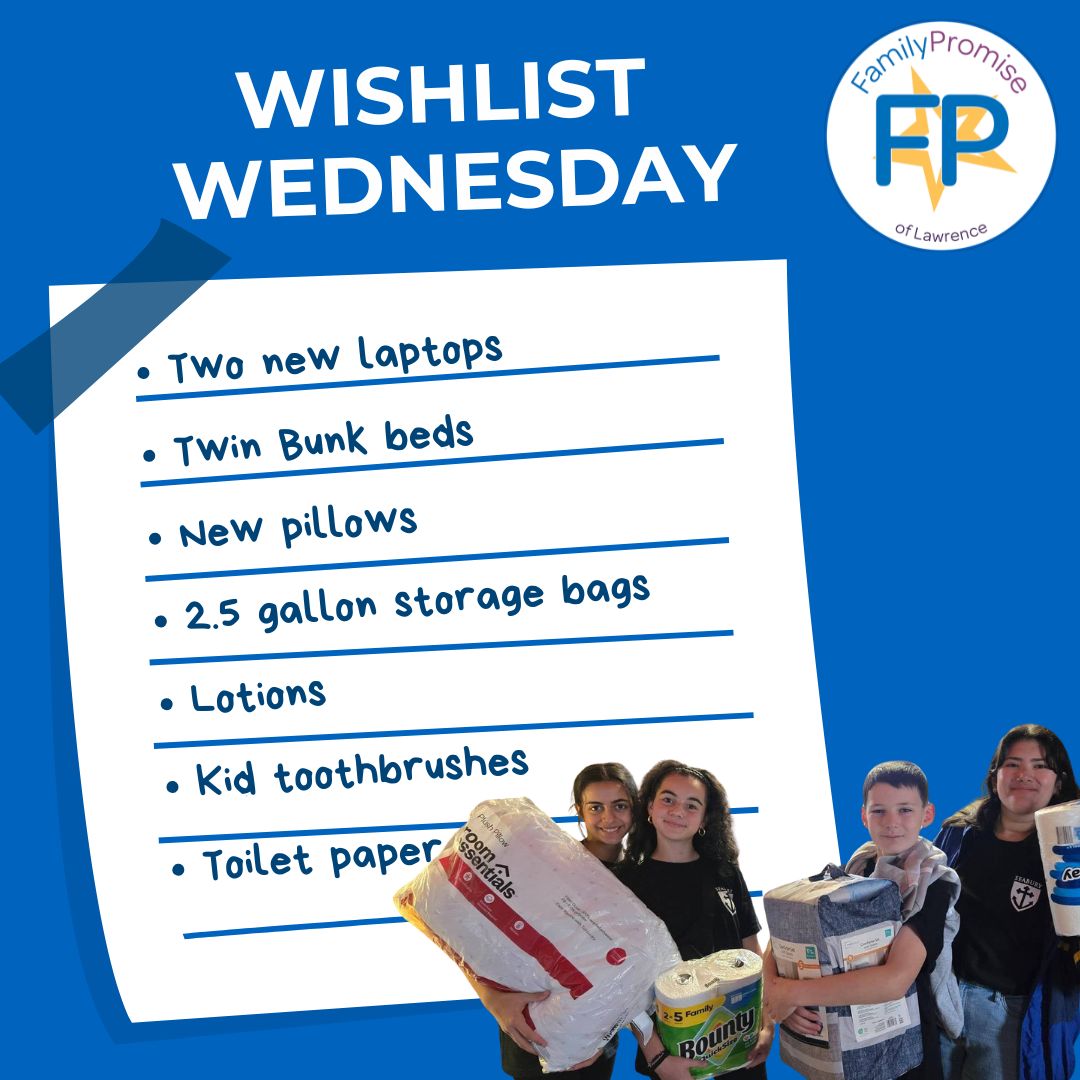 LawrenceFP's tweet photo. @X Consider making a donation to help FPL families!

05/13/26 Family &amp; Staff Wish List: Two new laptops; Twin Bunk beds; New pillows; 2.5 gallon storage bags; Lotions; Kid toothbrushes; Toilet paper

Donate at FPL's Day Center (905 Tennessee St.) -OR- https://t.co/skbacryz9Z https://t.co/xOiUKgAPSh