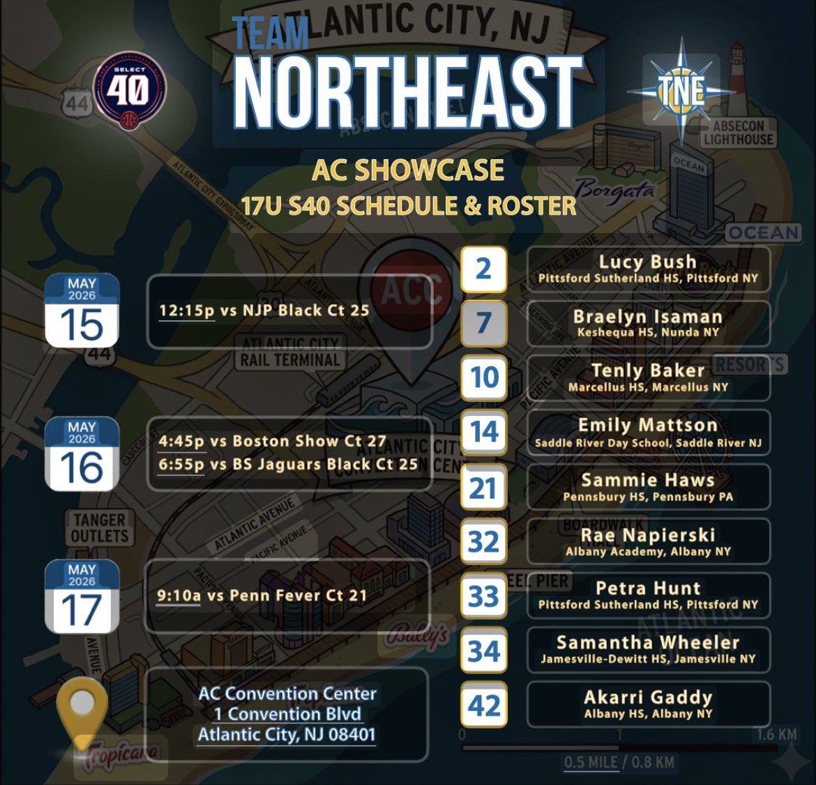 TenlyBaker's tweet photo. Next stop… Atlantic City!!
@TeamNEHoops https://t.co/Ihs10Lsngi