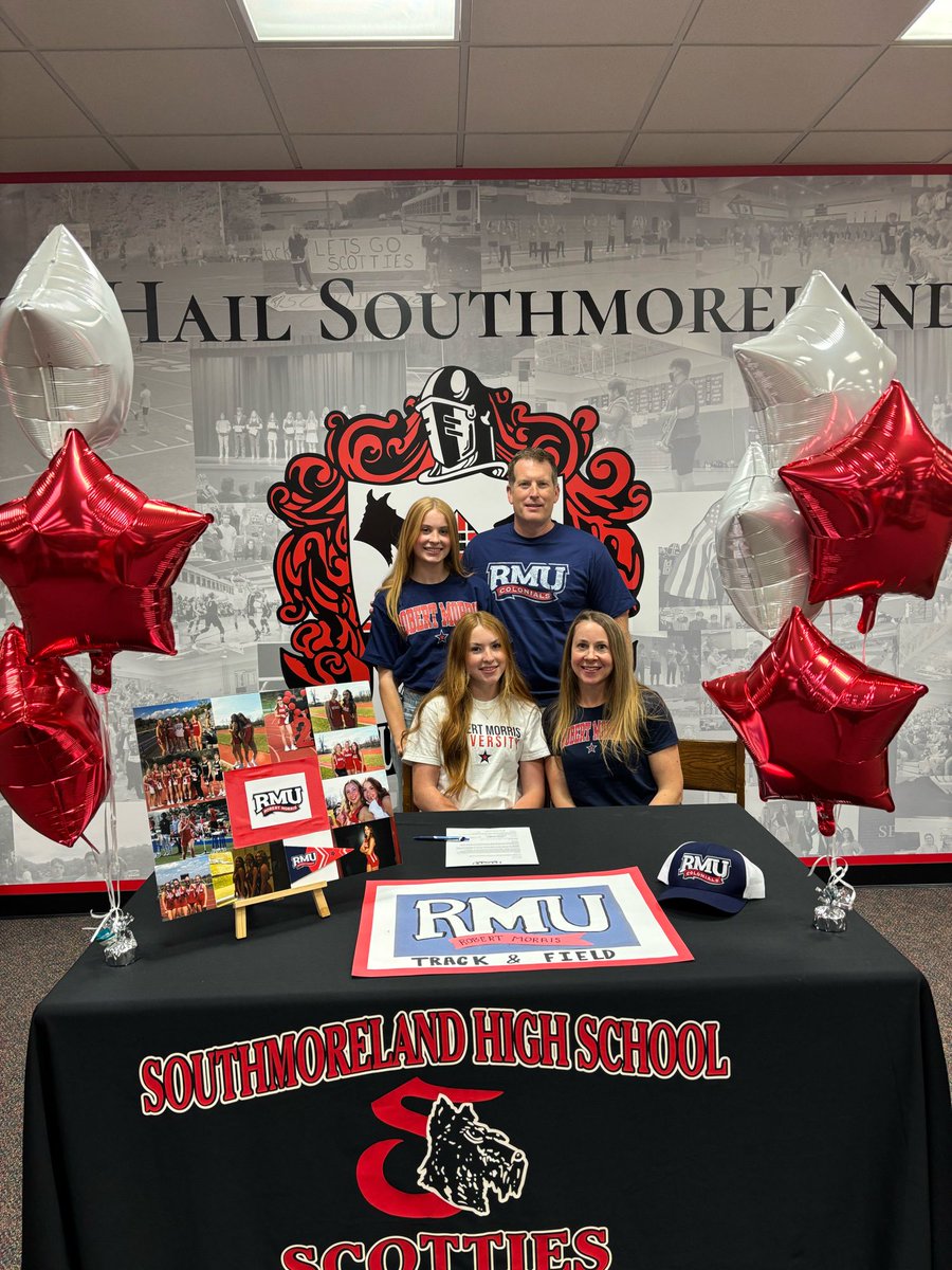 SHSAthletics4U's tweet photo. Congratulations go out to Kate Campbell! Kate has signed to continue to run track at Robert Morris University! Thank you for your efforts while with us at Southmoreland! We are grateful, &amp; we wish you the absolute best, kiddo! 
“We Before Me!”
#BePhenomenal
#MakeTheGRADE https://t.co/gdK3Ohr3ps