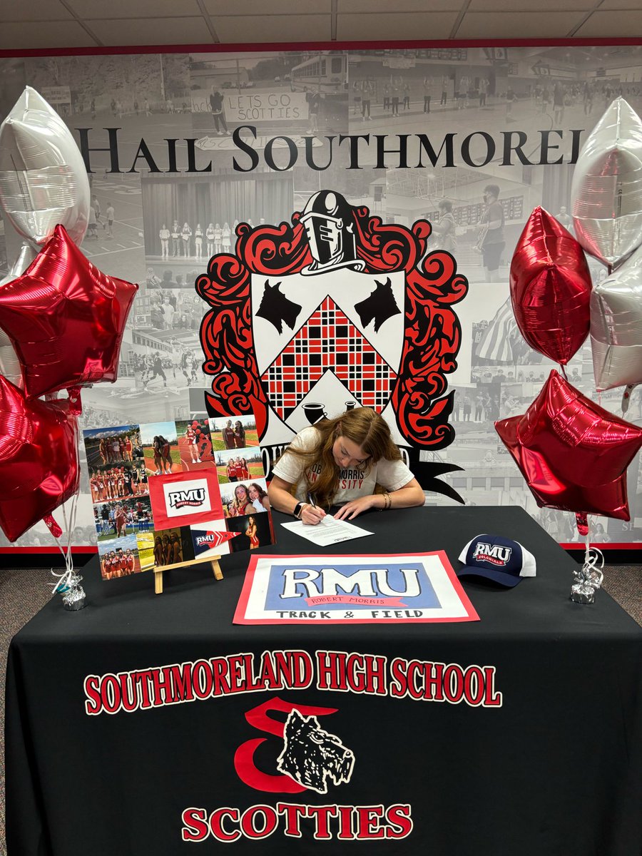 SHSAthletics4U's tweet photo. Congratulations go out to Kate Campbell! Kate has signed to continue to run track at Robert Morris University! Thank you for your efforts while with us at Southmoreland! We are grateful, &amp; we wish you the absolute best, kiddo! 
“We Before Me!”
#BePhenomenal
#MakeTheGRADE https://t.co/gdK3Ohr3ps