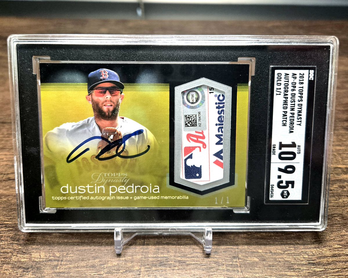 スポーツ選手 Dustin Pedroia 1/1 Autograph Patch Super cool pickup from today!! 2018 Dynasty Dustin Pedroia Game