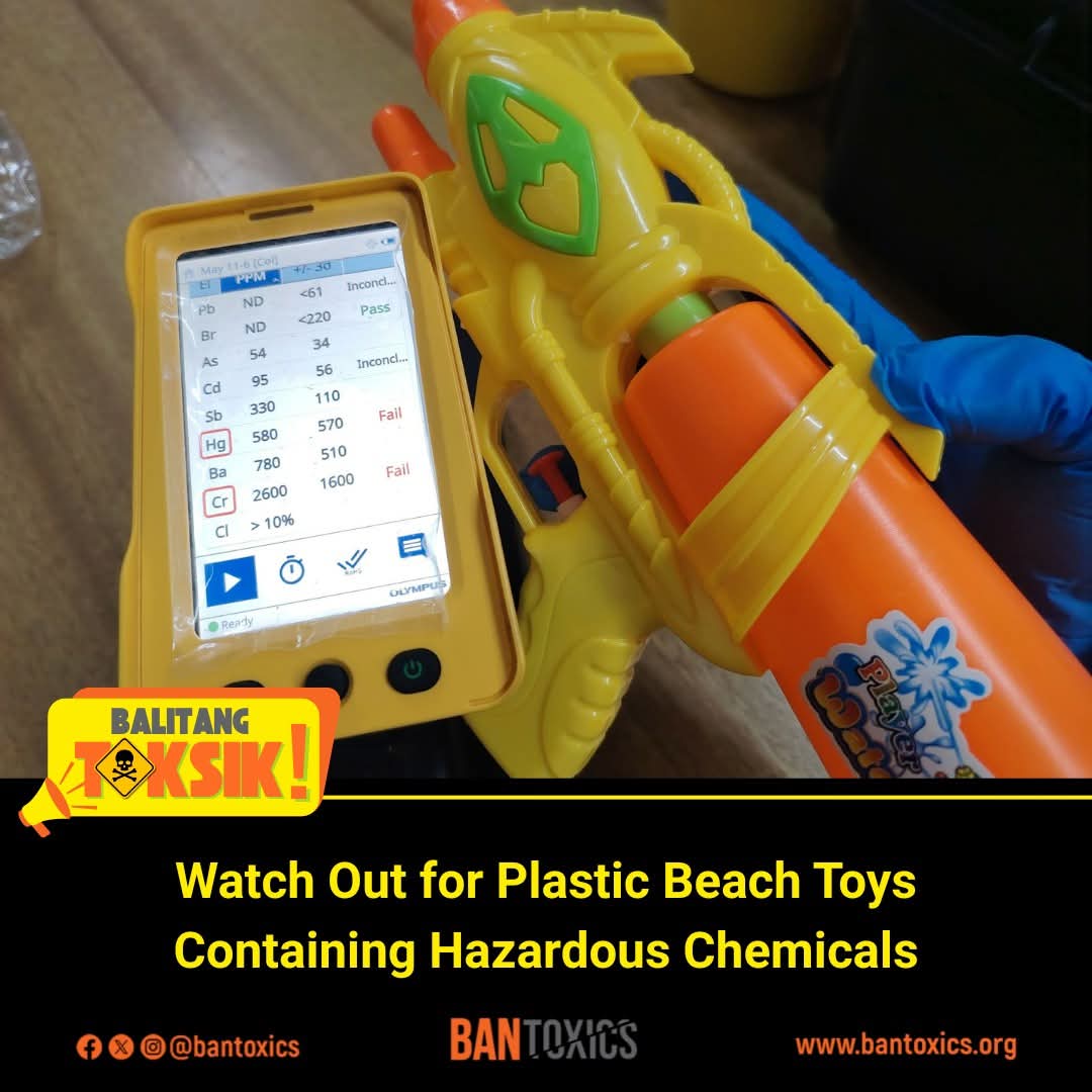 BANToxics's tweet photo. BAN Toxics Warns of Potential Health Risks from Plastic Beach Toys Containing Hazardous Chemicals

BALITANG TOKSIK! | 14 May 2026

Read more: https://t.co/IsTehmyEnd https://t.co/tTtgCScdKu