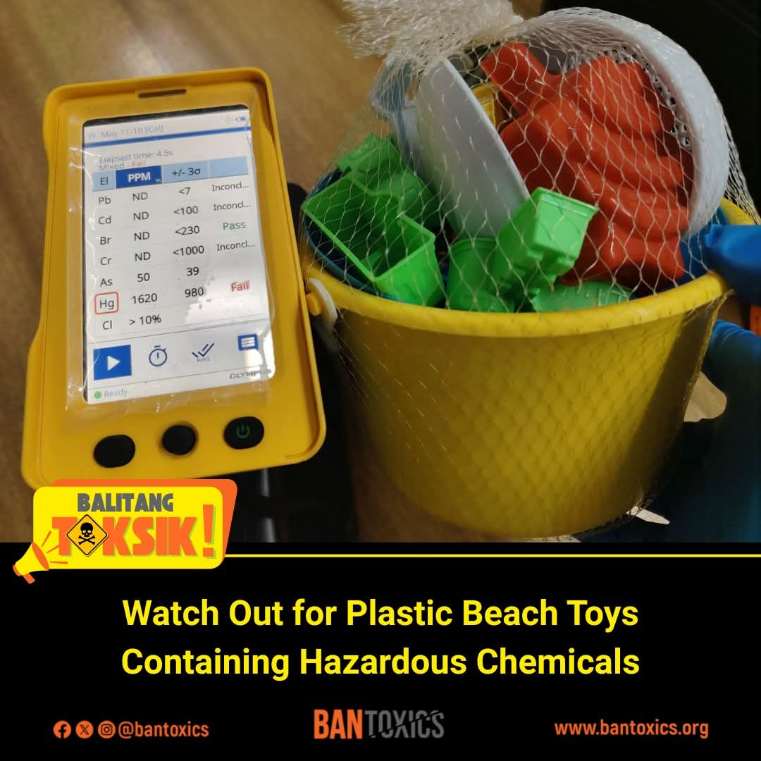 BANToxics's tweet photo. BAN Toxics Warns of Potential Health Risks from Plastic Beach Toys Containing Hazardous Chemicals

BALITANG TOKSIK! | 14 May 2026

Read more: https://t.co/IsTehmyEnd https://t.co/tTtgCScdKu