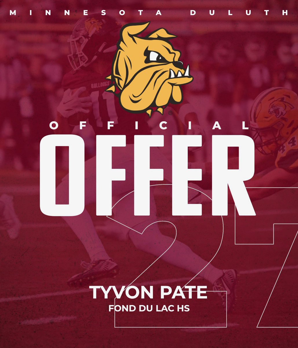 TyvonPate's tweet photo. After a great talk with @CoachWiese and  @Coach_Dill I’m blessed to receive my third offer from Minnesota Duluth!! https://t.co/DB2sELjbUc