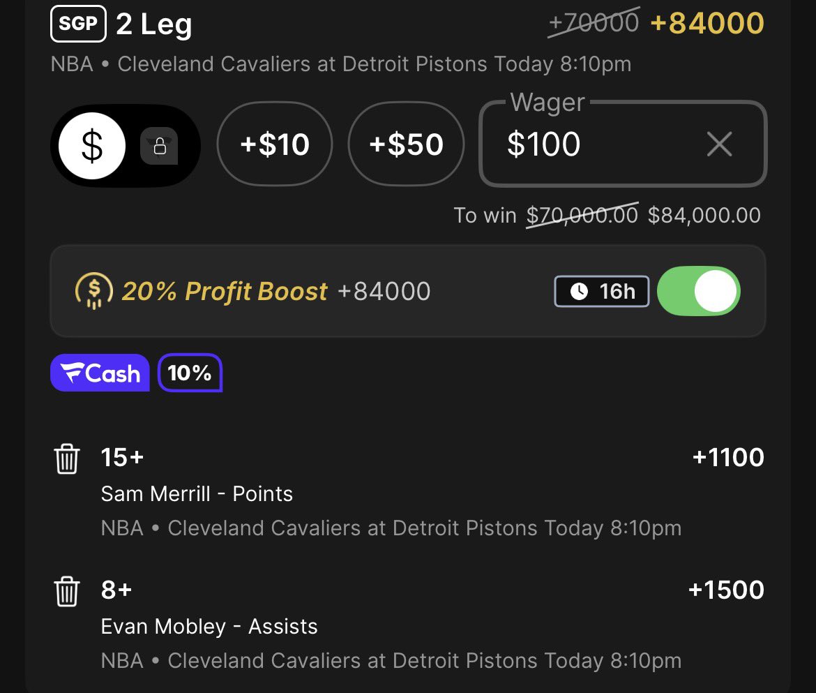 _CharlieHustles's tweet photo. When @FanDuel limits you 

Nuke @Fanatics 

Let’s see how this goes @PopeyLocks https://t.co/DfL1RuFGNW