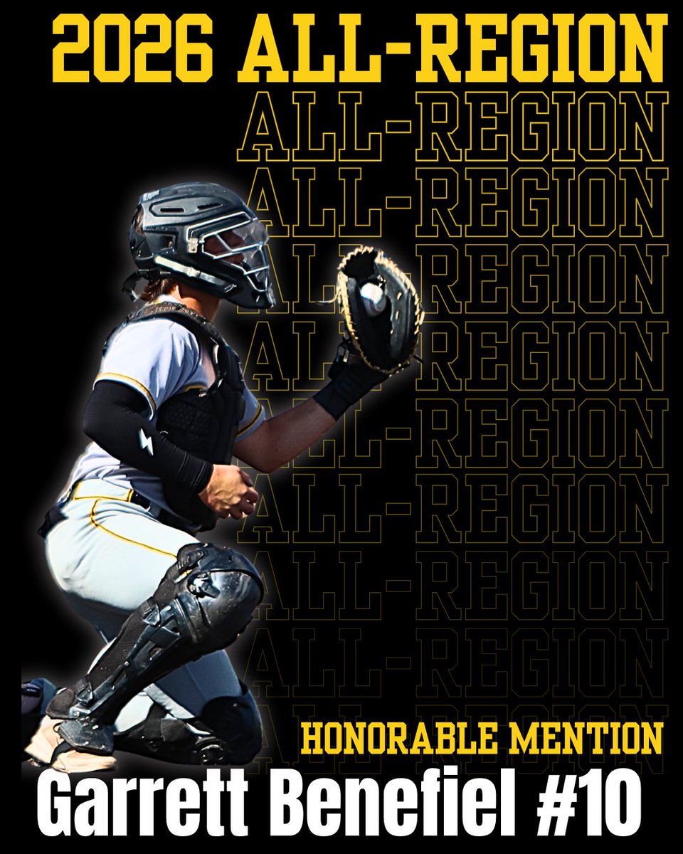 GalenaBombSquad's tweet photo. Congratulations to junior @GarrettBenefiel for earning 5A North All-Region Honorable Mention! #GalenaBaseball #GoldStandard https://t.co/HjROwjLurU