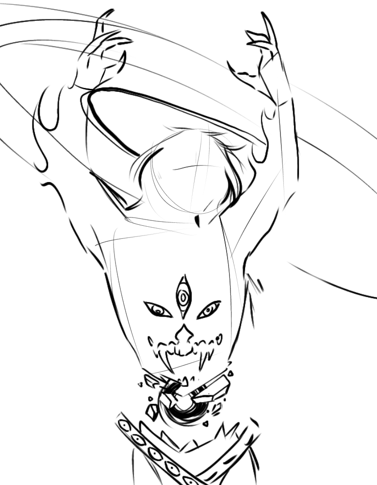 NotKat_Eek's tweet photo. i have no actual idea on how to develop a cult leader character, so if you have any tips. Would be appreciated.
Second image is the concept of God of creation (aka shattered belonging to @TvMan1983 ) now how am i gonna pass that to blender as a beginner? AHA. no ideaa https://t.co/sf66Y35xbe