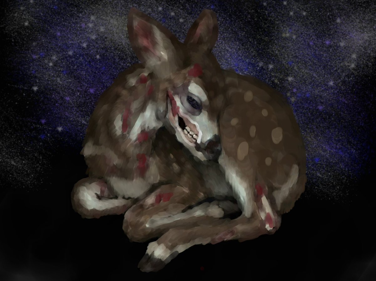 tutterwutter's tweet photo. Roadkill fawn, you said, "How sad
Left to rot alonе like that”
You state a feelin' like a fact
I'm glad you lеft, but you'll be back

#noahkahan https://t.co/B4PXhSaSBf
