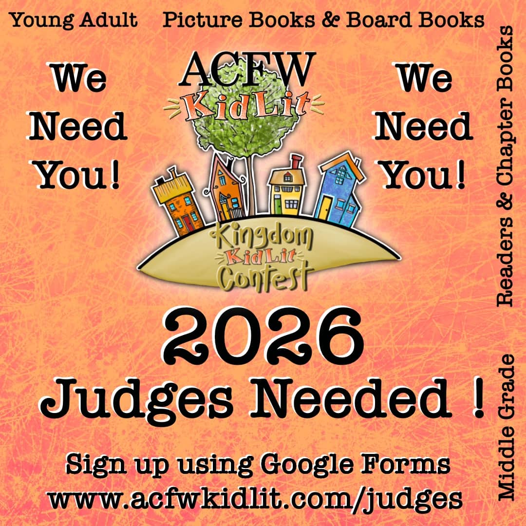 ACFWKidLit's tweet photo. Judges needed!
Serve Christian writers by offering encouraging feedback to help improve each other’s craft.
#acfwkidlit #christianwriters #kidlitcommunity #servewithpurpose #faithbasedwriting https://t.co/NogBgMpI9g