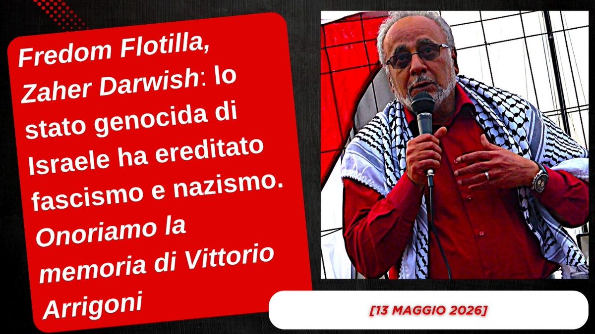 malgradotutto's tweet photo. #FredomFlotilla, Zaher Darwish: lo stato genocida di Israele ha ereditato fascismo e nazismo. Onoriamo la memoria di #VittorioArrigoni - #14maggio
⬇️video:
https://t.co/WBRSwndhb7
#GazaGenocide https://t.co/aGeeIwktW3